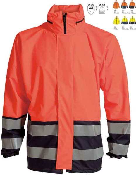 ELKA Warn- und Regenschutzjacke mit Rei&szlig;verschluss  - Xtreme EN ISO 20471