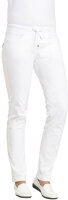 Leiber Damen Hose Five-Pocket-Form 08/7100 Langgröße weiss/dunkelrosa 48