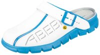 ABEBA Clog weiß/ blau mit Aufdruck ESD 37312 OB