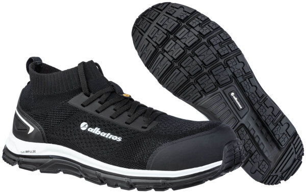 Schnürschuh Kunststoffkappe Durchtrittschutz Schuh CL Ontario S1P schwarz grau 