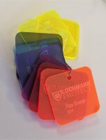 Lochmann Fixing Shield - Acrylglaswand mit Fixierungsschrauben und Öffnung für Kabelverbindungen Fluo Blau Transparent