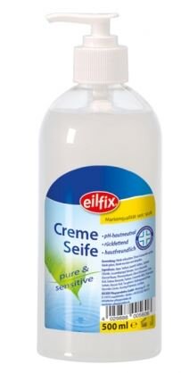 Eilfix Cremeseife Sensitive im Pumpspender 500ml Pumpflasche