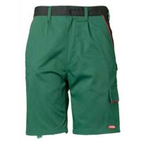Planam Highline Arbeits Shorts grün/schwarz/rot L
