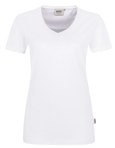 Hakro Damen V-Shirt Mikralinar 181 weiß  XL