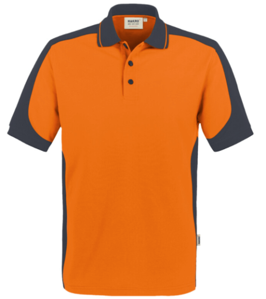 Hakro Herren Poloshirt Contrast Mikralinar 839 orange/anthrazit M