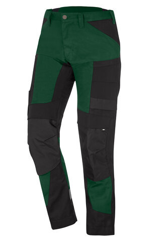 FHB elastische Arbeitshose LEO 122110 stretch in 10 verschiedenen Farben grün-schwarz 48