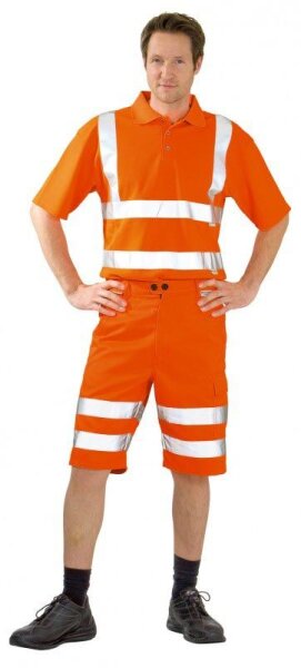 Planam 2015 Warnschutz Shorts Arbeitskleidung Berufsbekleidung kurze Hose orange 